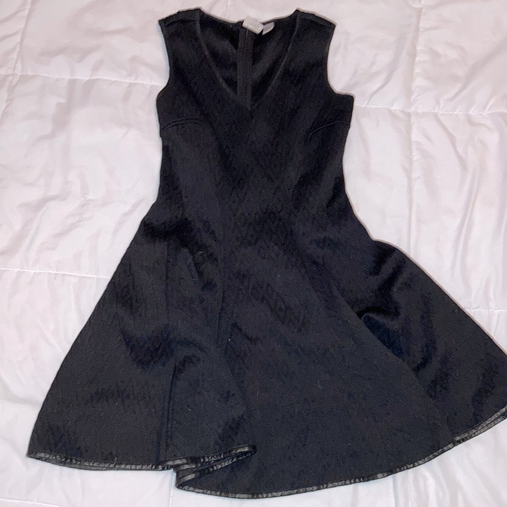 Black pleated dress